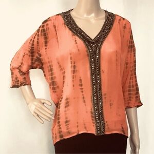 MICHAEL KORS RAGLAN BEADED SHIRT
